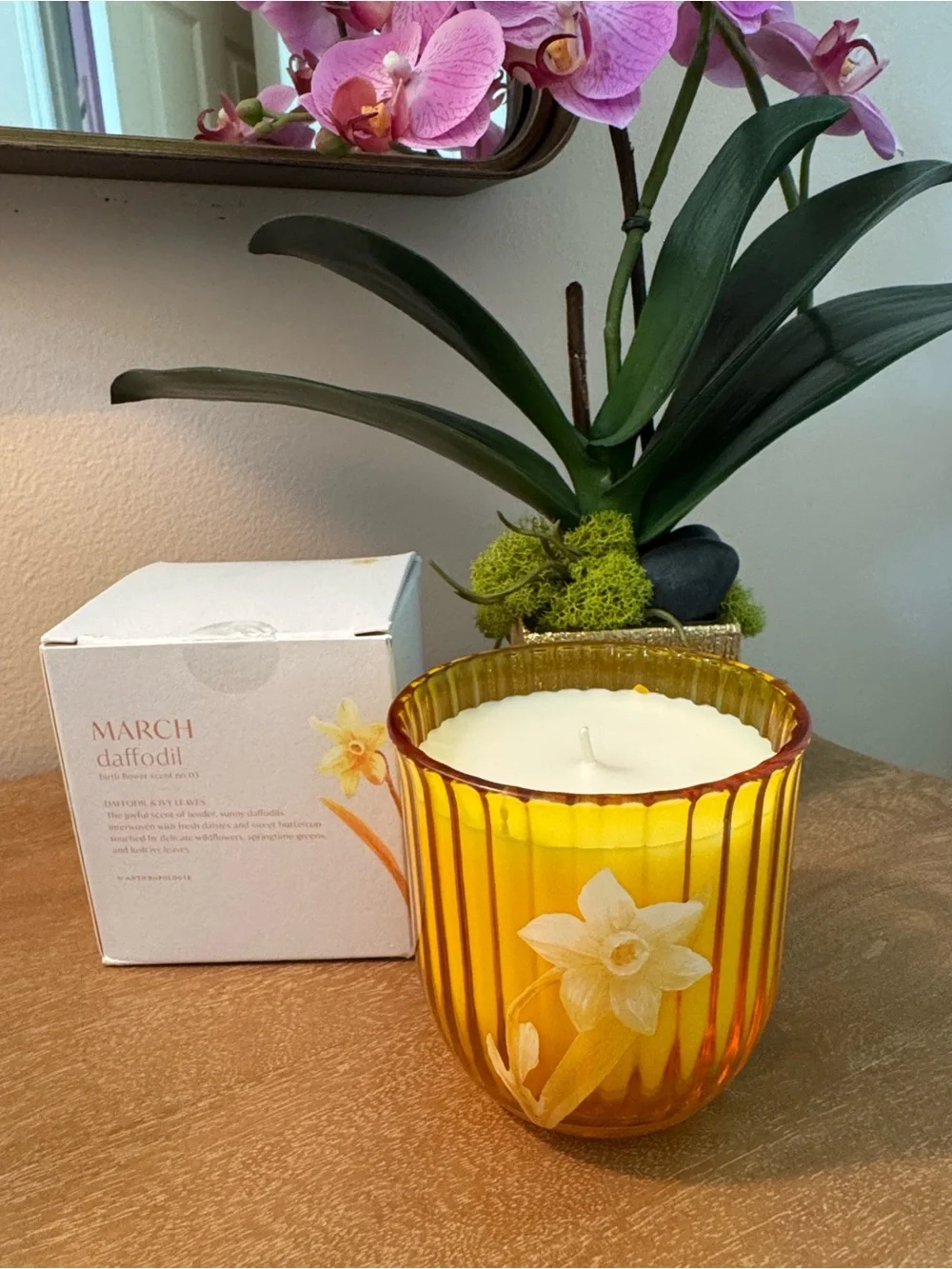 Anthropologie March Floral Candle